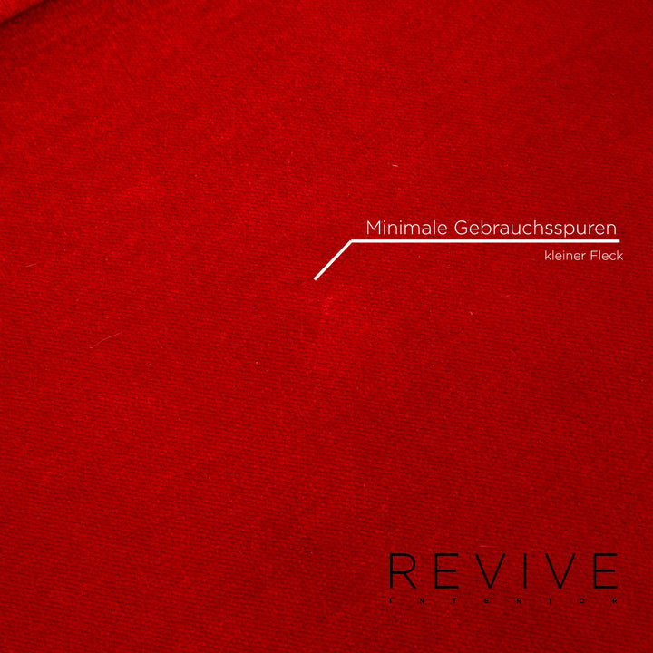 Bretz Gaudi Samt Stoff Sofa Rot Dreisitzer Couch #14326