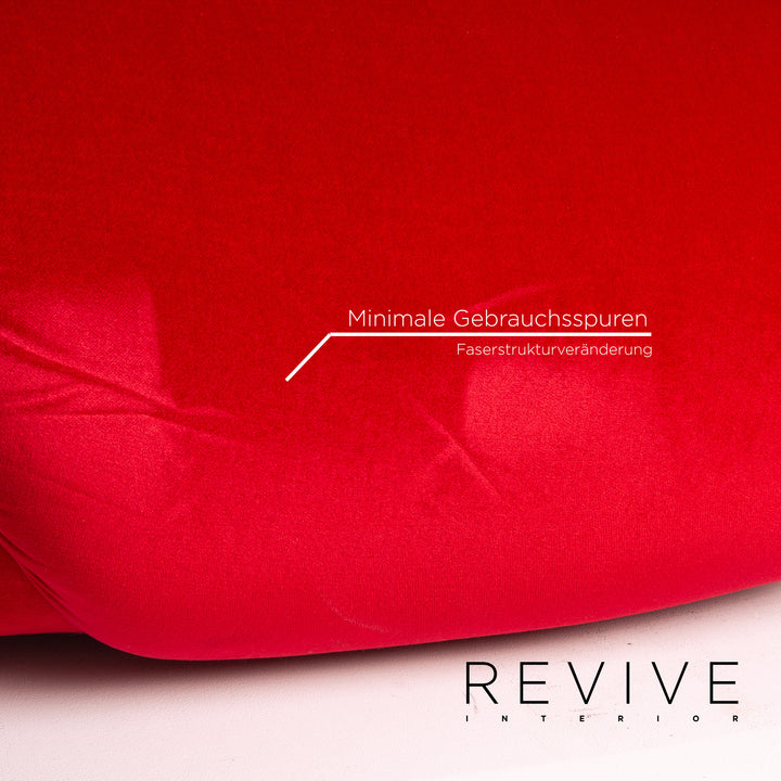 Bretz Gaudi Samt Stoff Sofa Rot Dreisitzer Couch #14326
