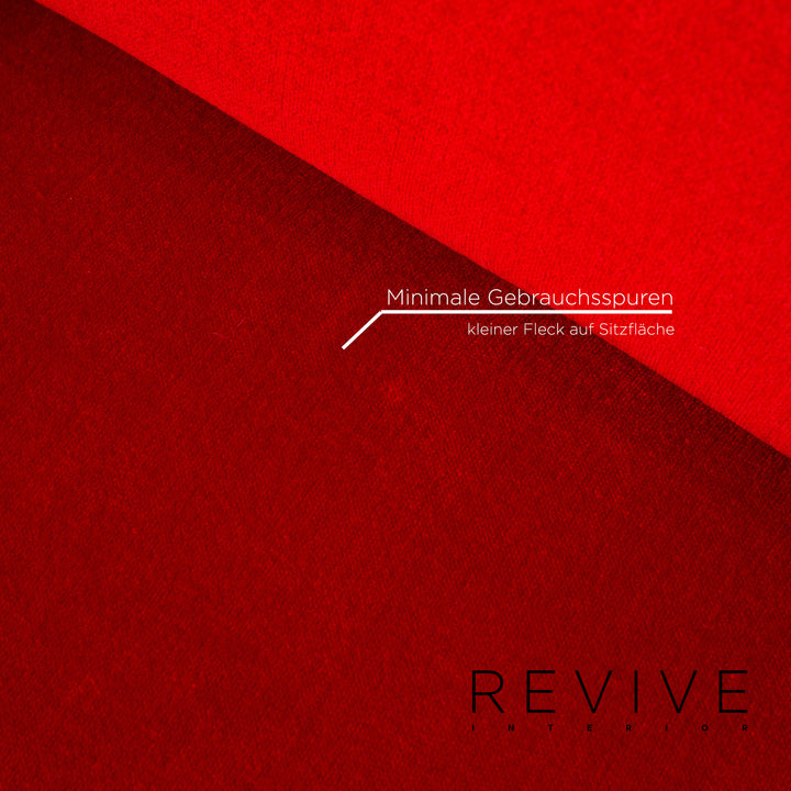 Bretz Gaudi Samt Stoff Sofa Rot Dreisitzer Couch #15354
