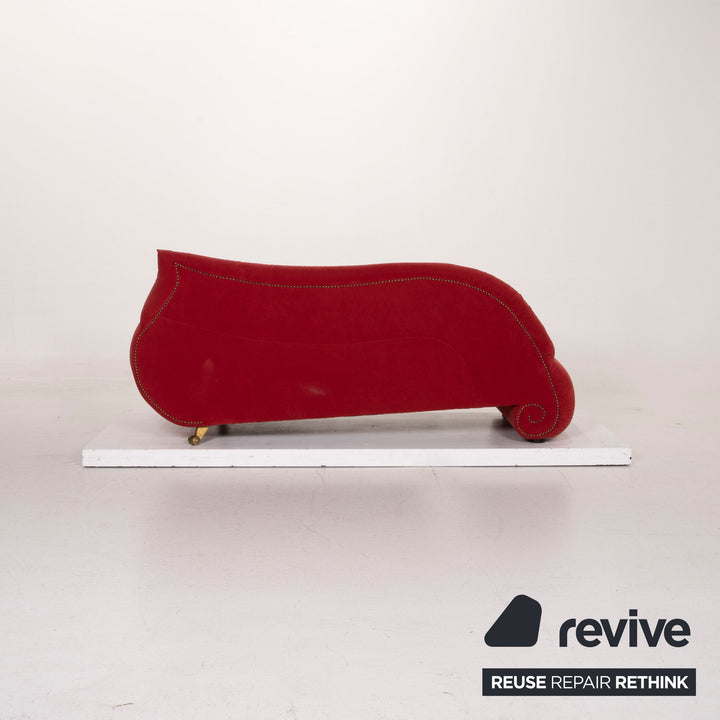 Bretz Gaudi Samt Stoff Sofa Rot Dreisitzer Couch #15412