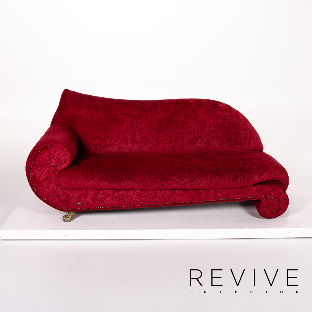 Bretz Gaudi Samt Stoff Sofa Rot Zweisitzer Couch #13595