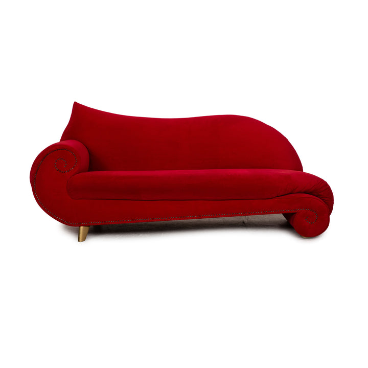 Bretz Gaudi Fabric Three Seater Red Sofa Couch