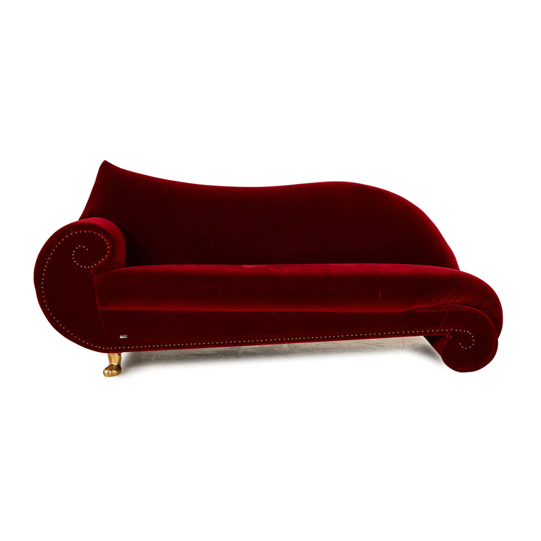Bretz Gaudi Fabric Three Seater Red Sofa Couch