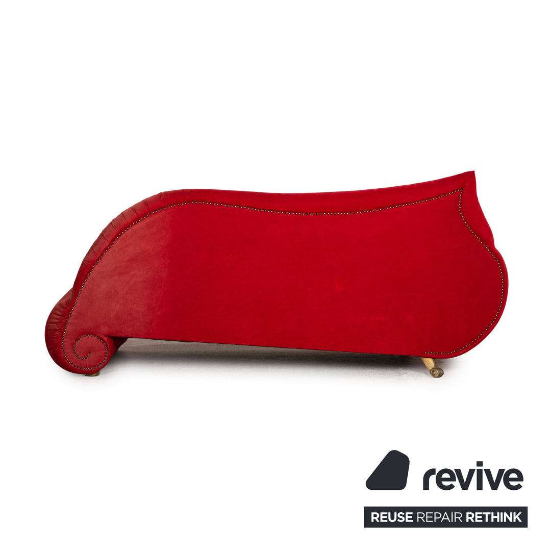 Bretz Gaudi Fabric Three Seater Red Sofa Couch