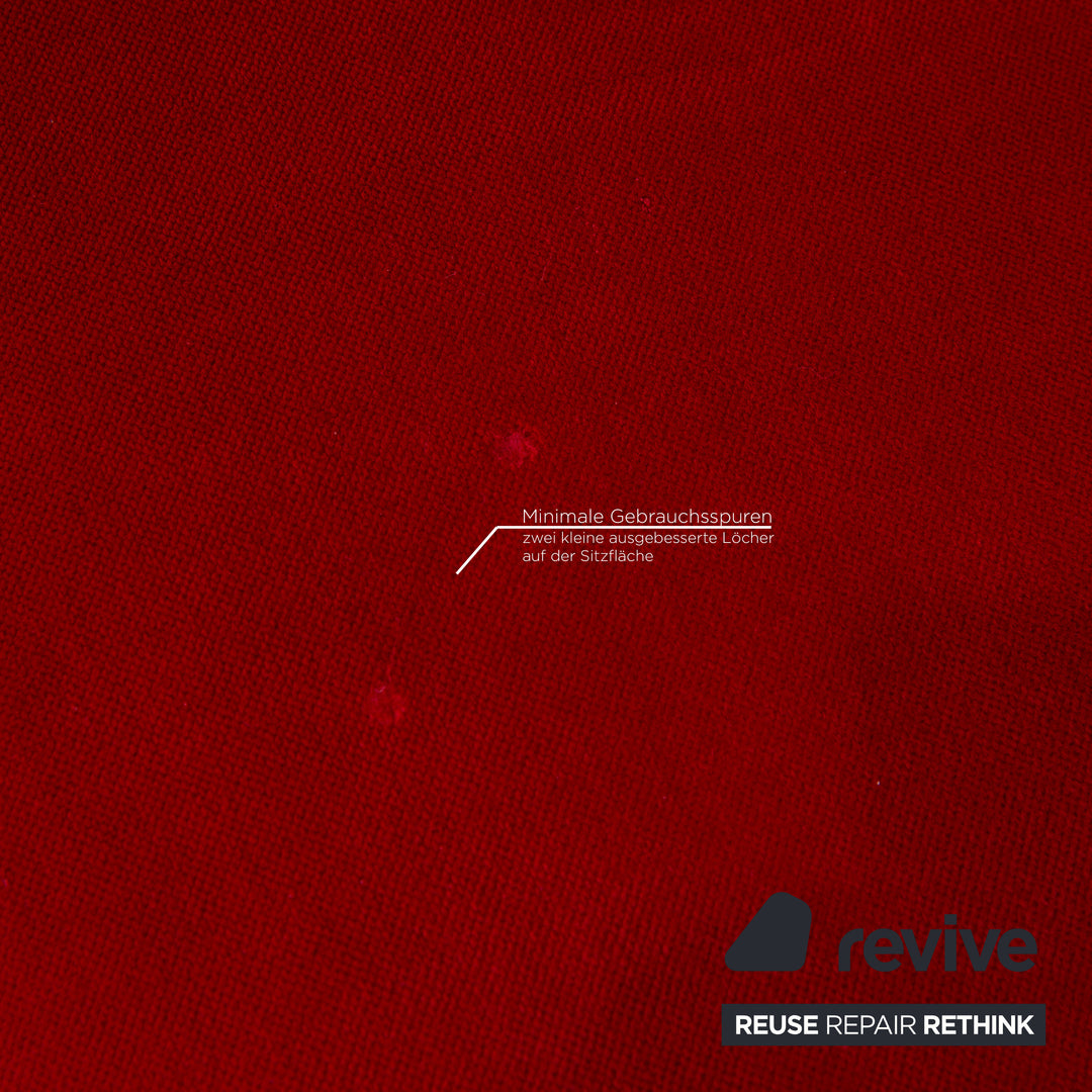 Bretz Gaudi Fabric Three Seater Red Sofa Couch