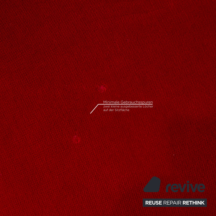 Bretz Gaudi Fabric Three Seater Red Sofa Couch