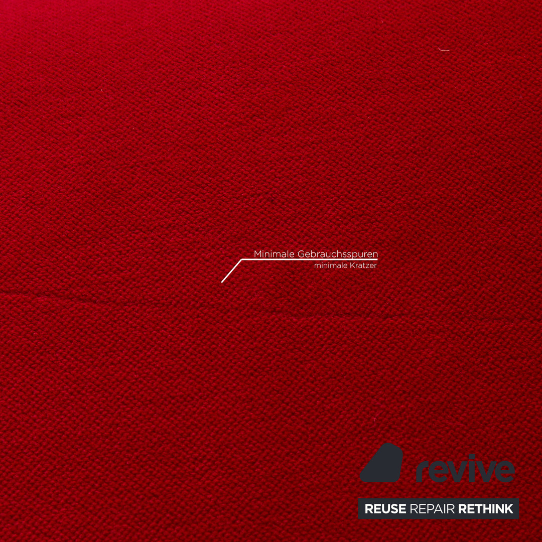 Bretz Gaudi Fabric Three Seater Red Sofa Couch