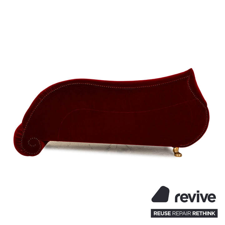 Bretz Gaudi Fabric Three Seater Red Sofa Couch