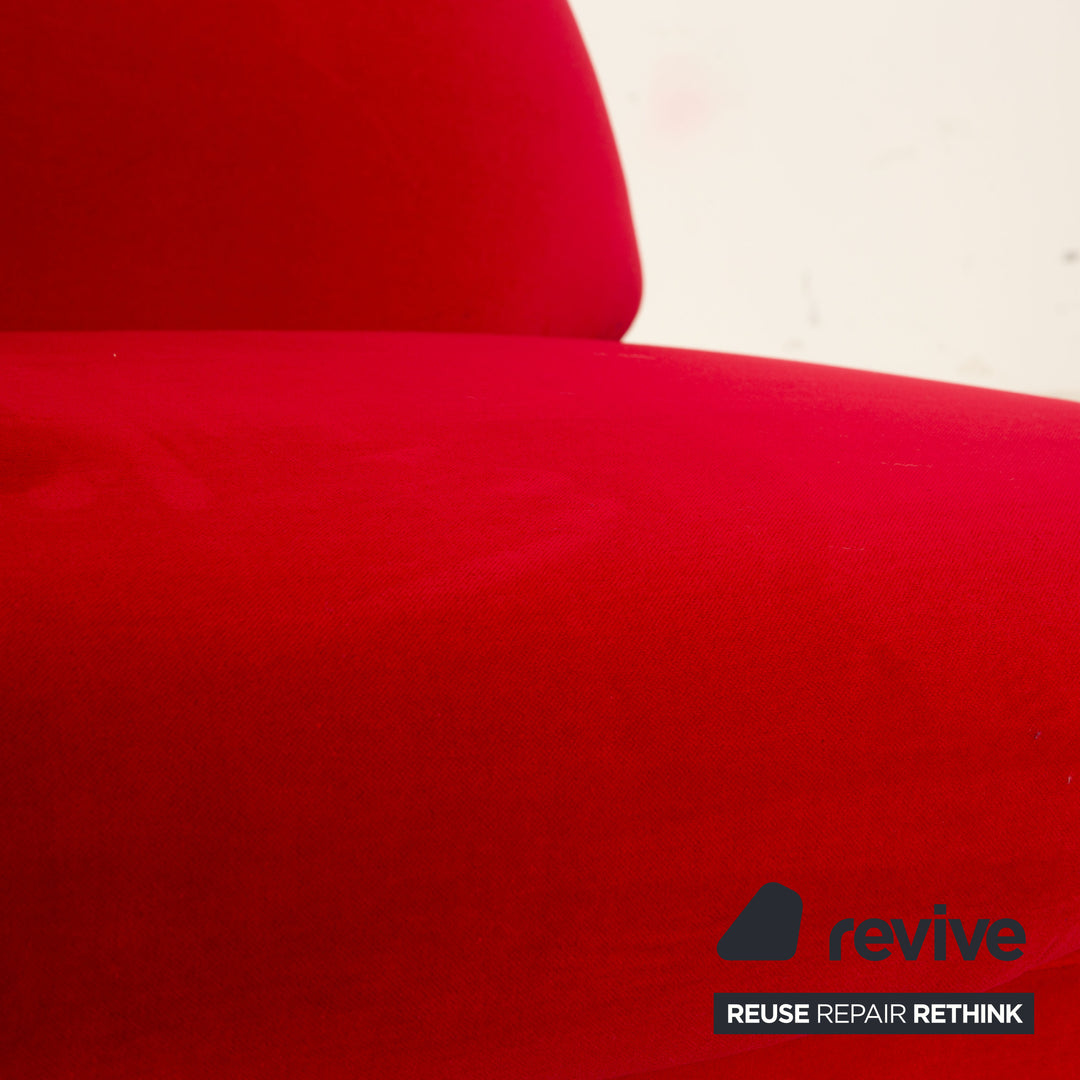 Bretz Gaudi Fabric Three Seater Red Sofa Couch