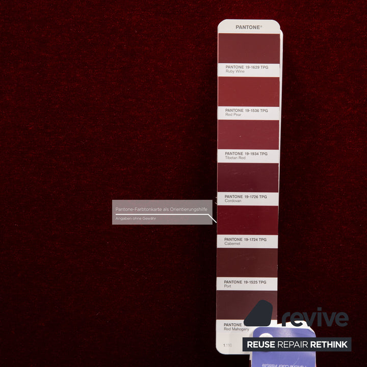 Bretz Gaudi Fabric Three Seater Red Sofa Couch