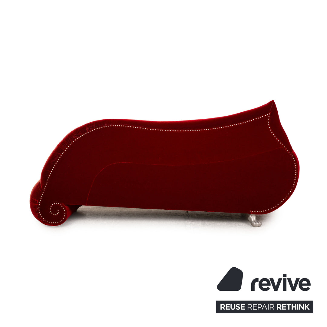 Bretz Gaudi Fabric Three Seater Red Sofa Couch