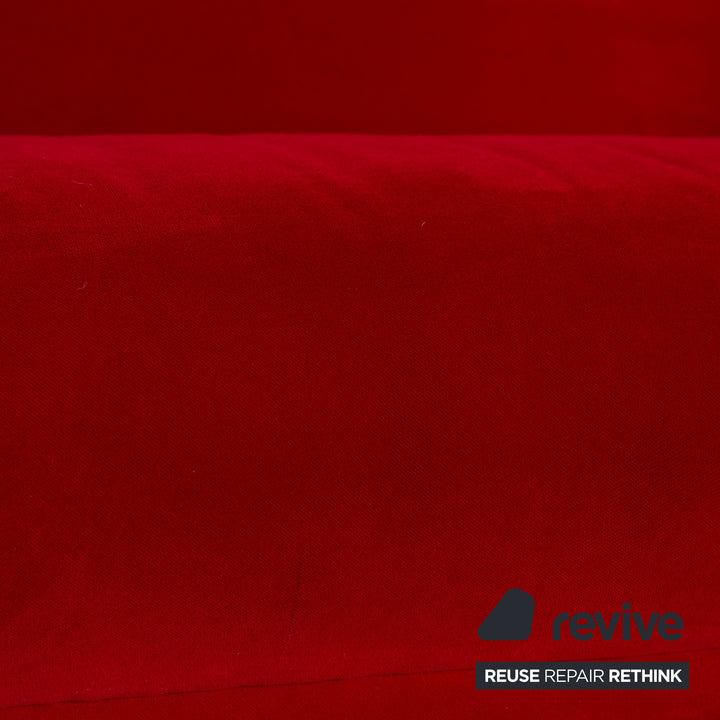 Bretz Gaudi Fabric Three Seater Red Sofa Couch