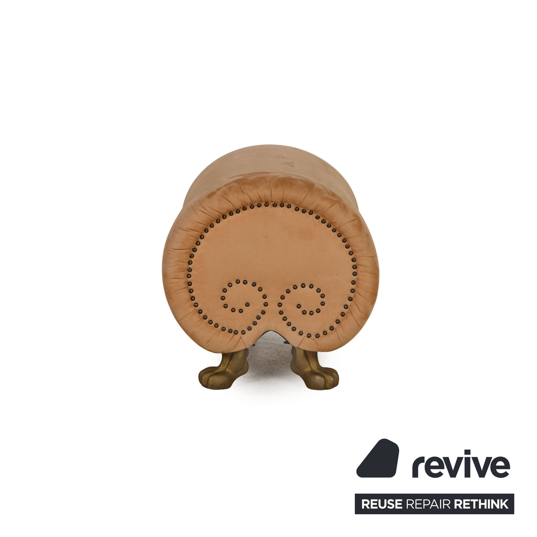 Bretz Gaudi fabric stool beige