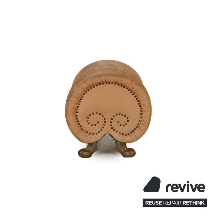 Bretz Gaudi fabric stool beige