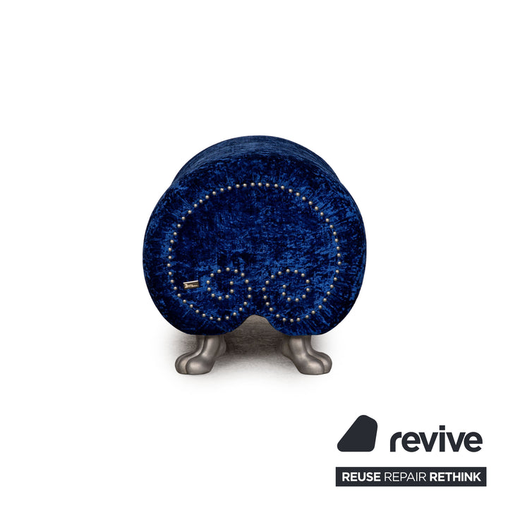 Bretz Gaudi fabric stool blue