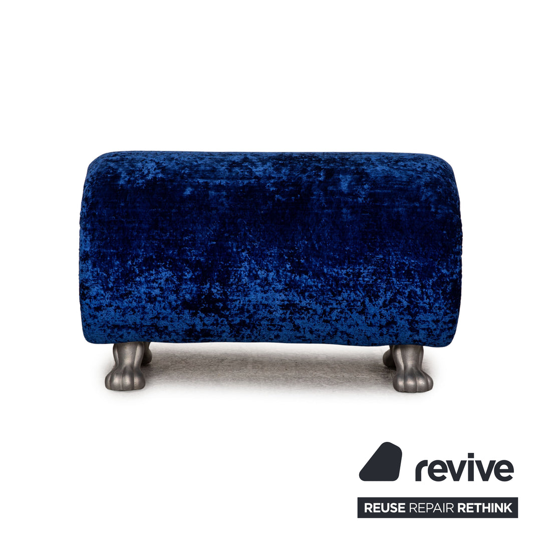 Bretz Gaudi fabric stool blue