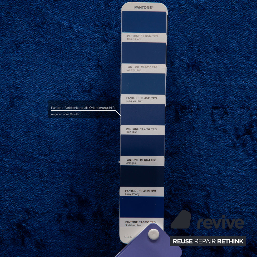 Bretz Gaudi fabric stool blue