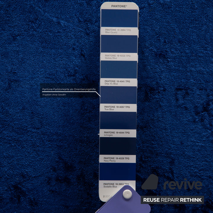 Bretz Gaudi fabric stool blue