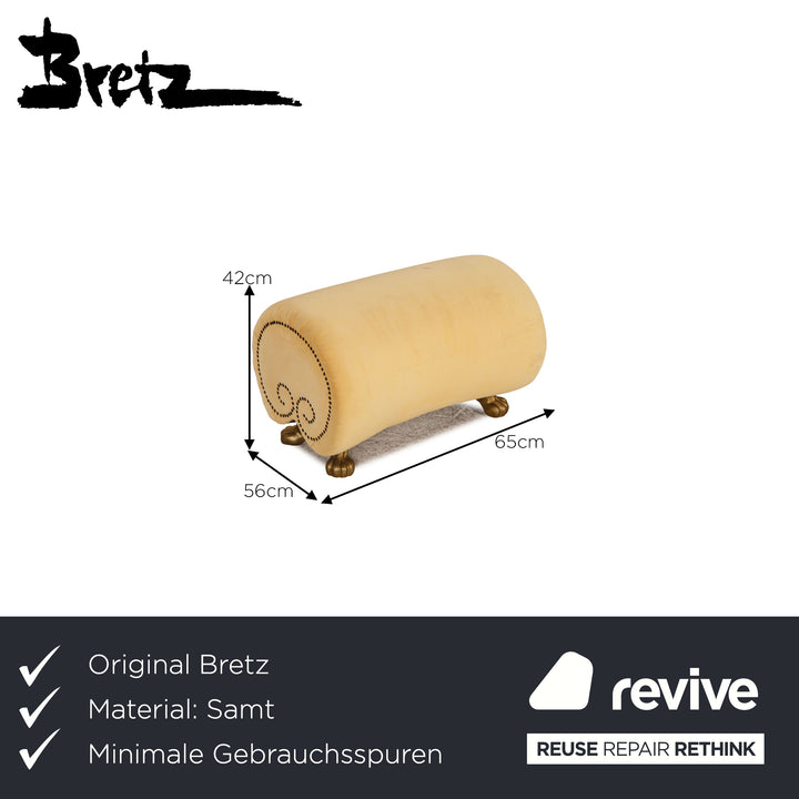 Bretz Gaudi fabric stool yellow