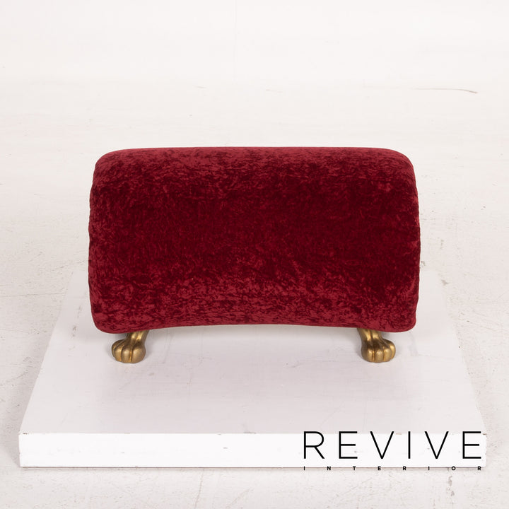 Bretz Gaudi Fabric Stool Red #15253