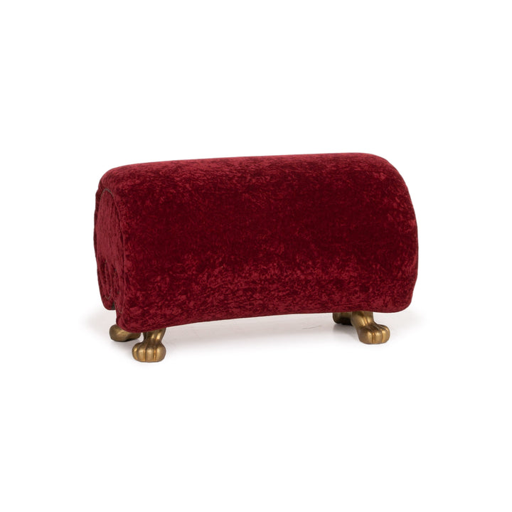 Bretz Gaudi Fabric Stool Red #15253