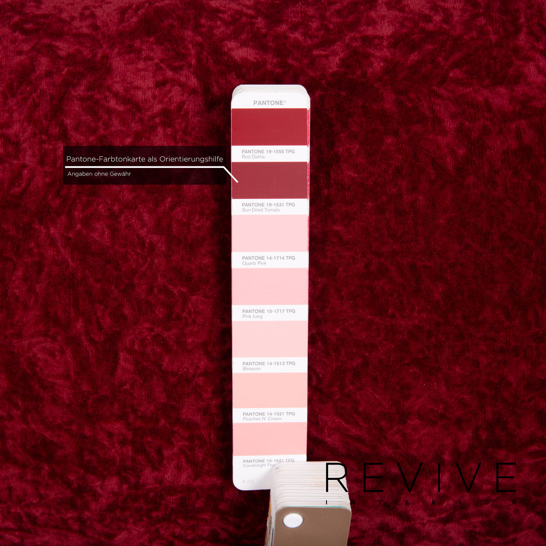 Bretz Gaudi Fabric Stool Red #15253