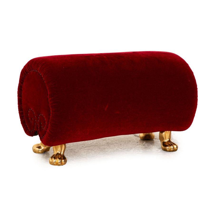 Bretz Gaudi fabric stool red