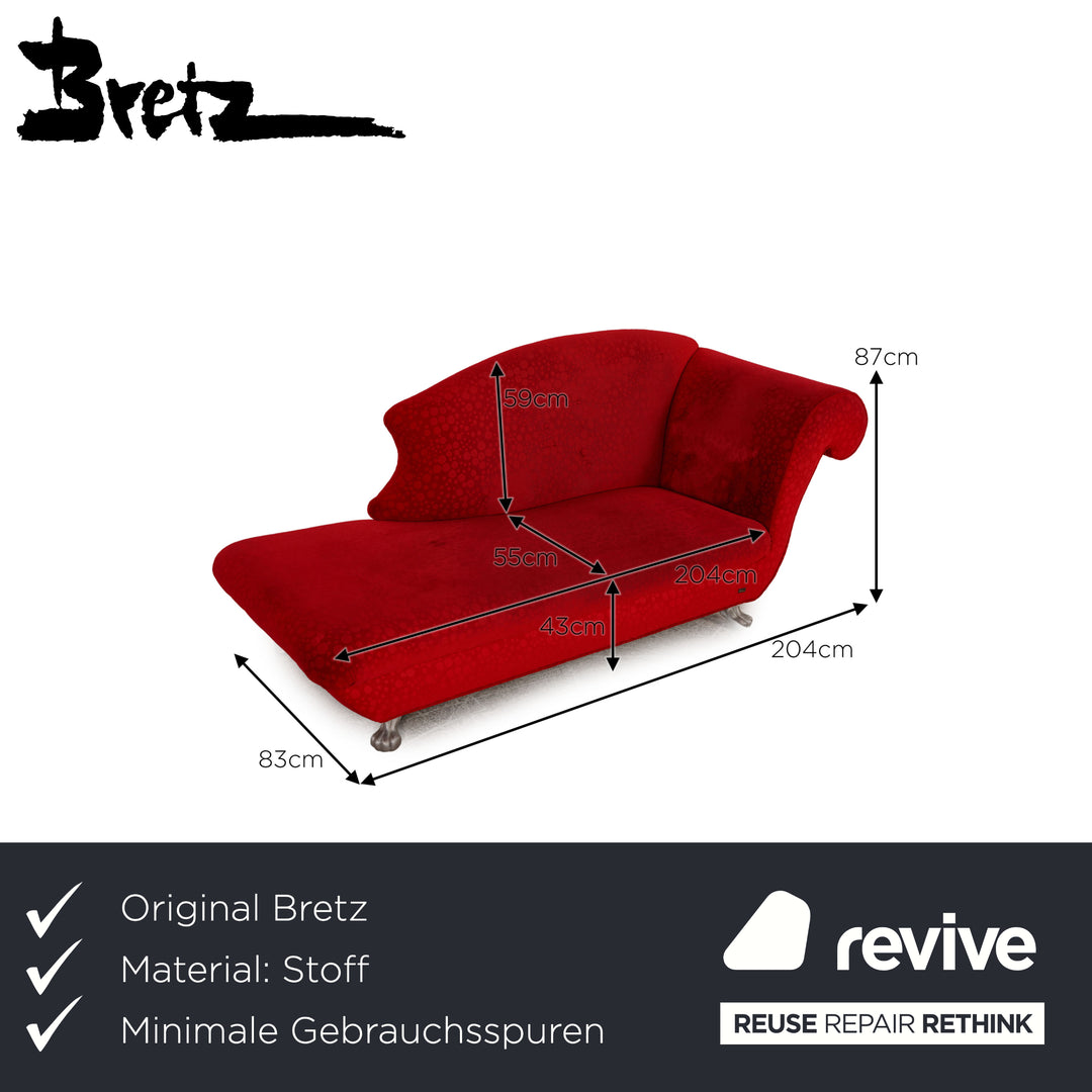 Bretz LouLou fabric lounger red