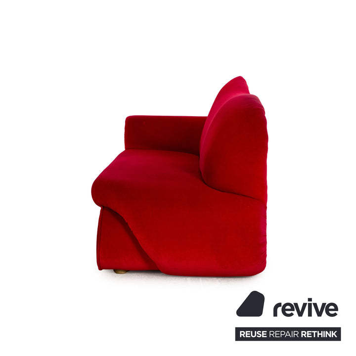 Bretz Gaudi Fabric Red Three Seater Sofa Couch