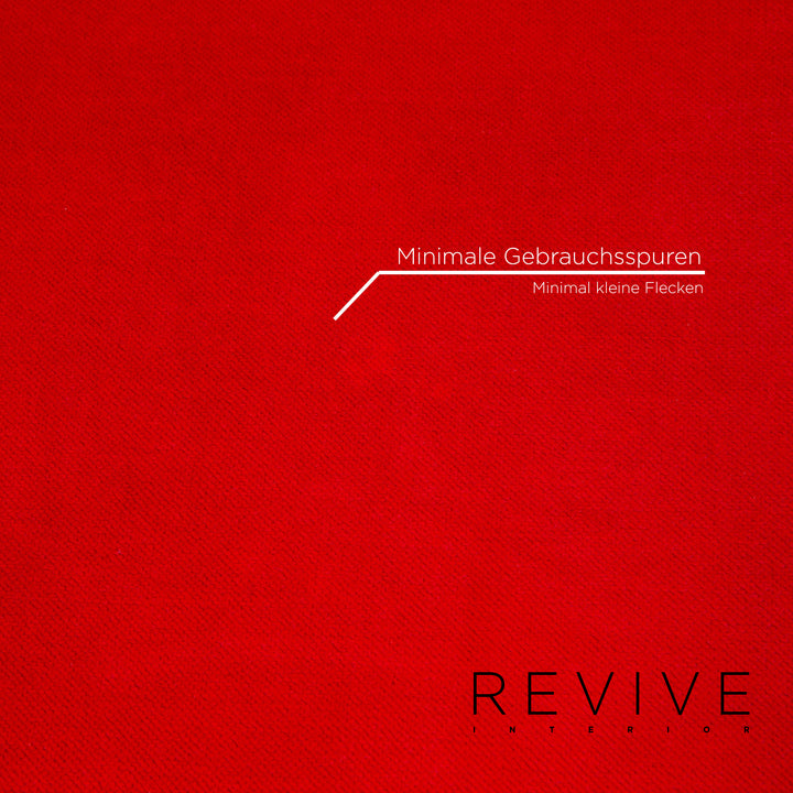 Bretz Gaudi Fabric Velvet Sofa Red Three Seater Couch #14260