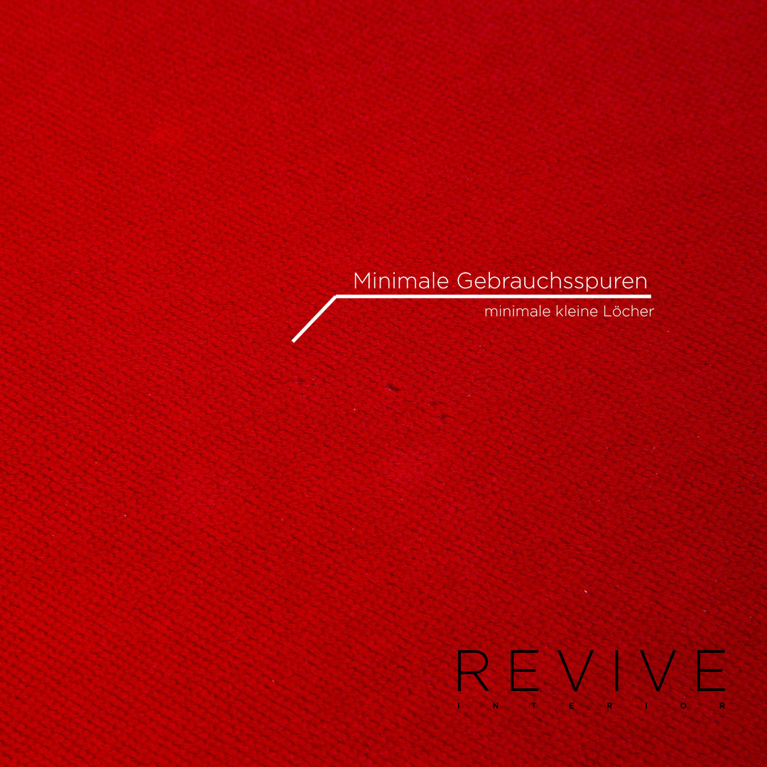 Bretz Gaudi Fabric Velvet Sofa Red Three Seater Couch #14260