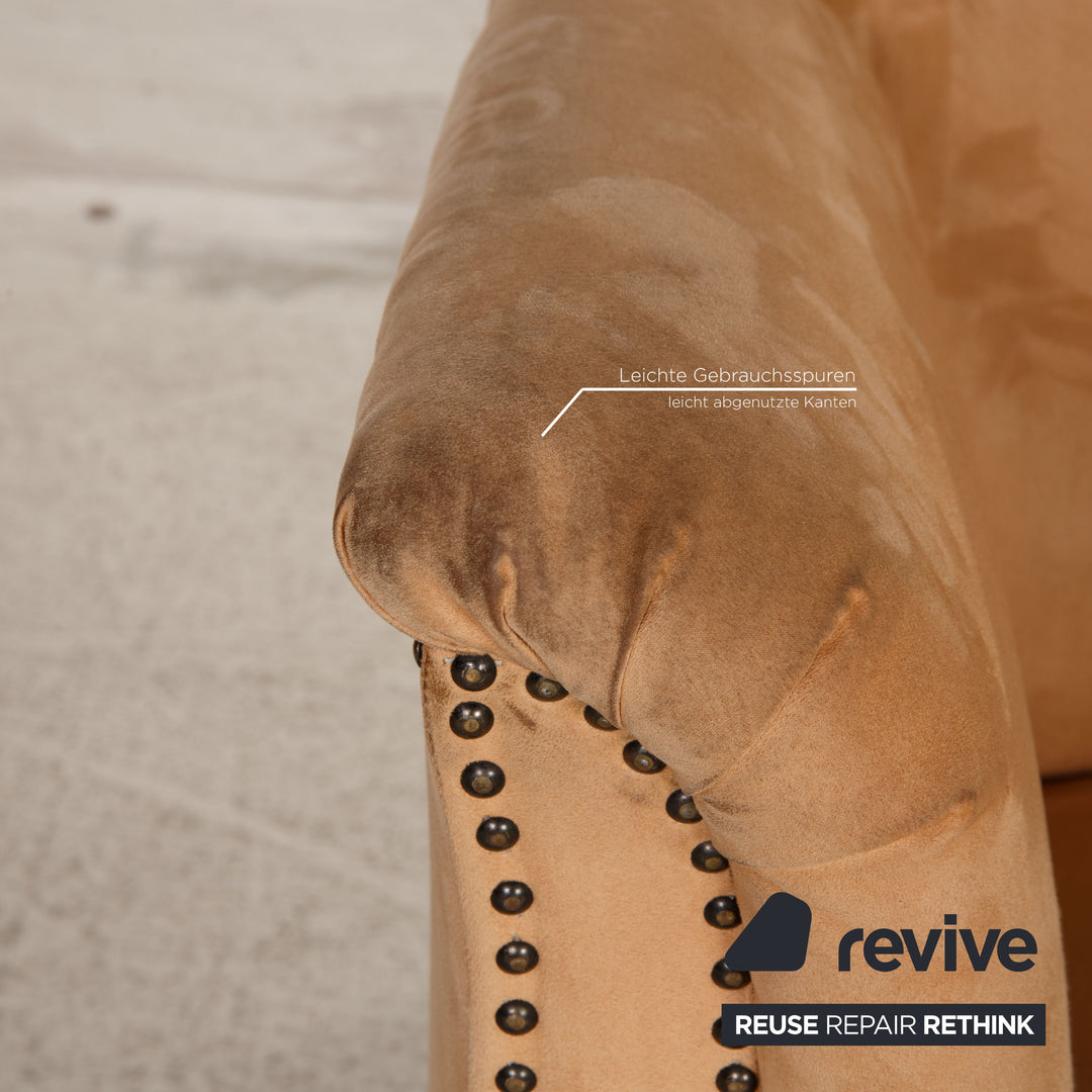 Bretz Gaudi fabric armchair beige