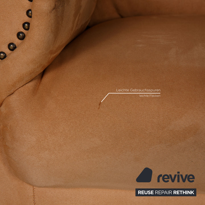 Bretz Gaudi fabric armchair beige