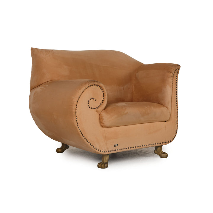 Bretz Gaudi fabric armchair beige