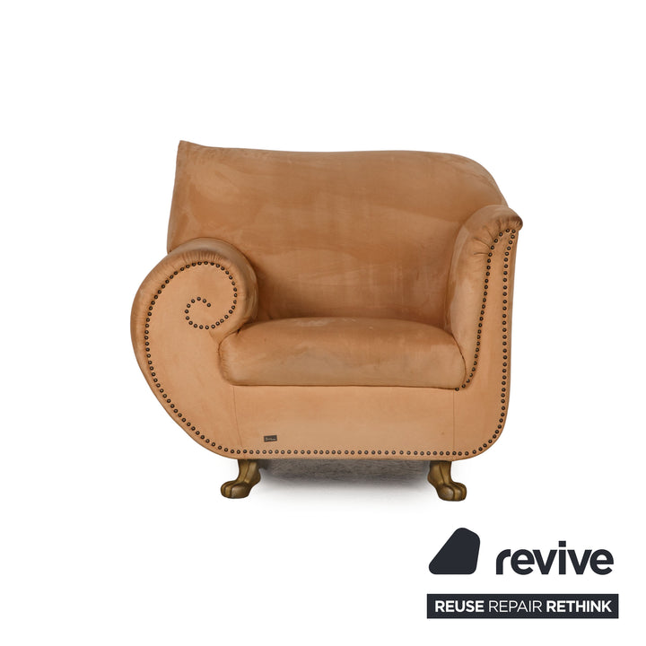 Bretz Gaudi fabric armchair beige