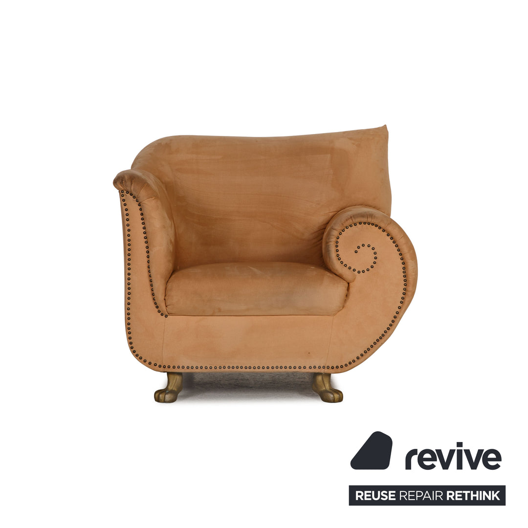 Bretz Gaudi fabric armchair beige