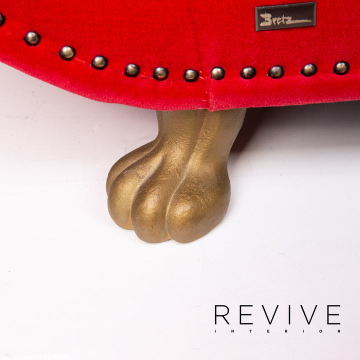 Bretz Gaudi Fabric Armchair Red #14358