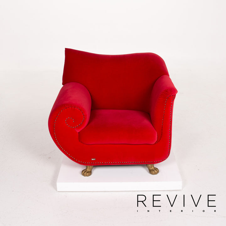 Bretz Gaudi Fabric Armchair Red #14358
