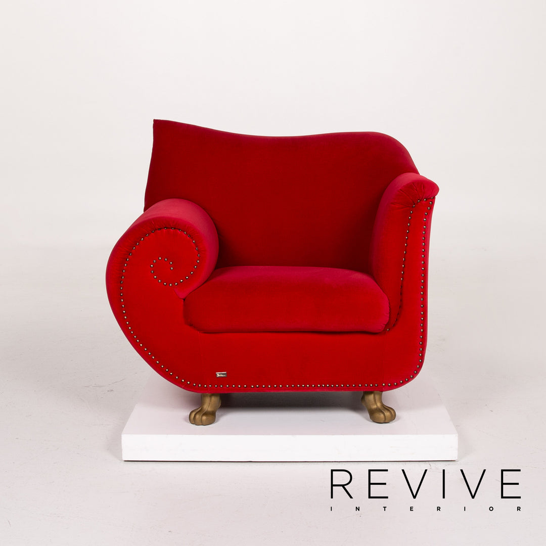 Bretz Gaudi Fabric Armchair Red #14358