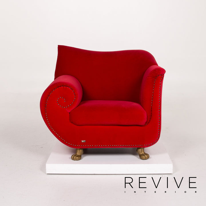 Bretz Gaudi Fabric Armchair Red #14358