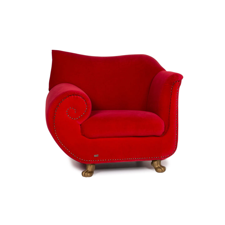 Bretz Gaudi Fabric Armchair Red #14358