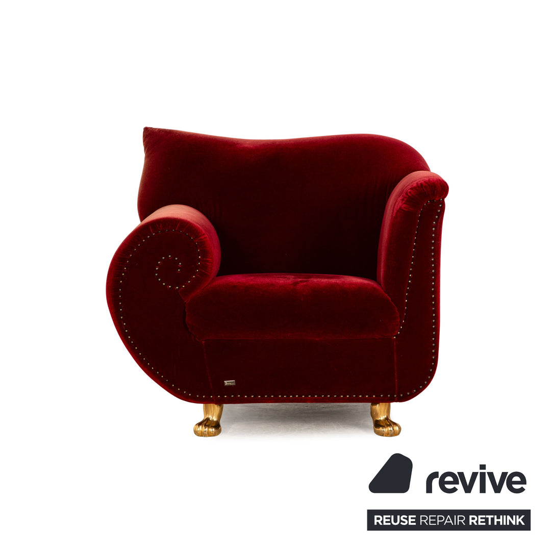 Bretz Gaudi fabric armchair red