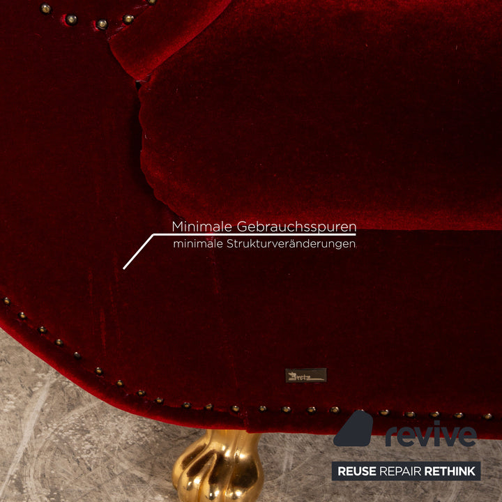 Bretz Gaudi fabric armchair red