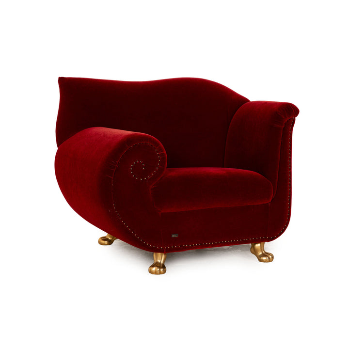 Bretz Gaudi fabric armchair red