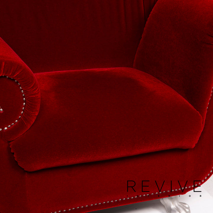Bretz Gaudi Fabric Armchair Red Velvet #14727