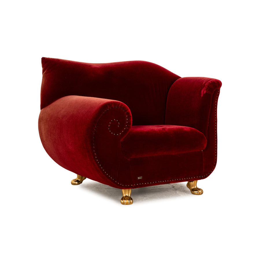 Bretz Gaudi fabric armchair red