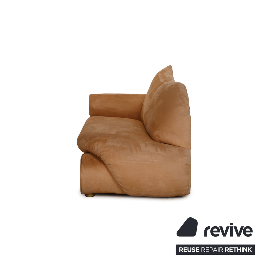 Bretz Gaudi fabric sofa beige three seater couch