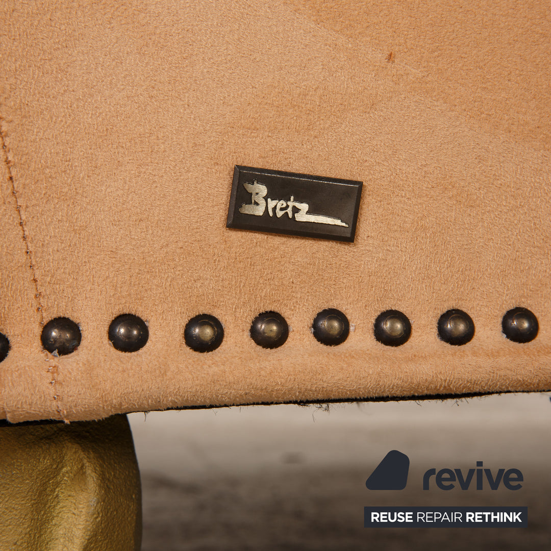 Bretz Gaudi fabric sofa beige three seater couch