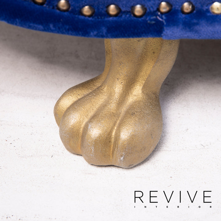 Bretz Gaudi fabric sofa blue velvet three seater