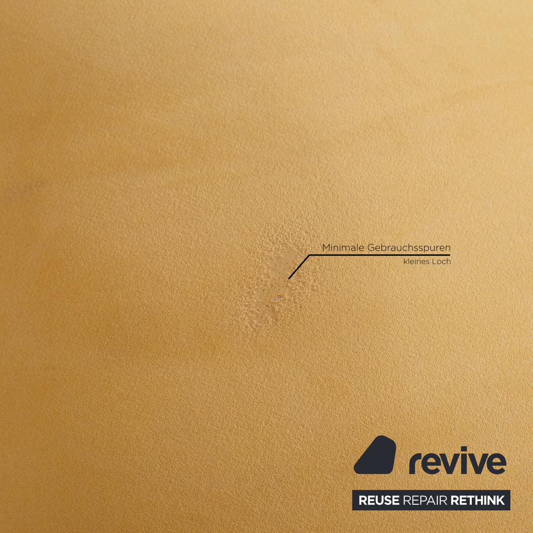 Bretz Gaudi fabric sofa set yellow three seater stool